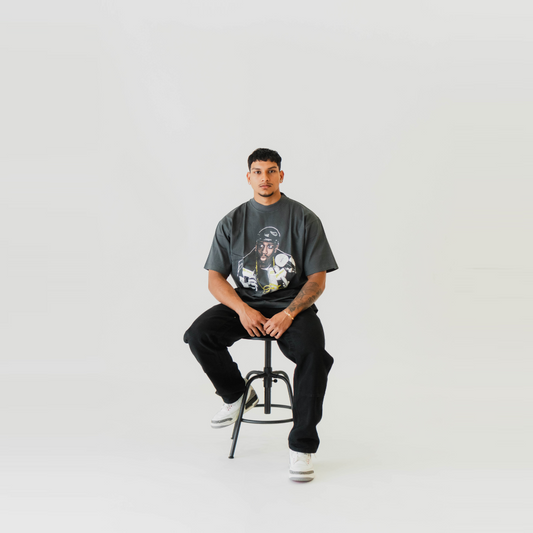 Iverson Oversized T-Shirt 240gsm - Faded Grey