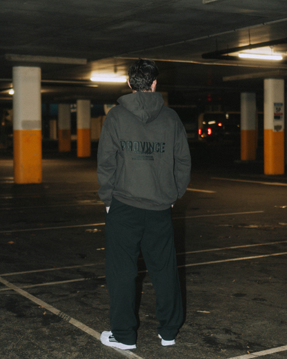 For Nostalgic Hearts Oversized Hoodie 520gsm - Charcoal Black