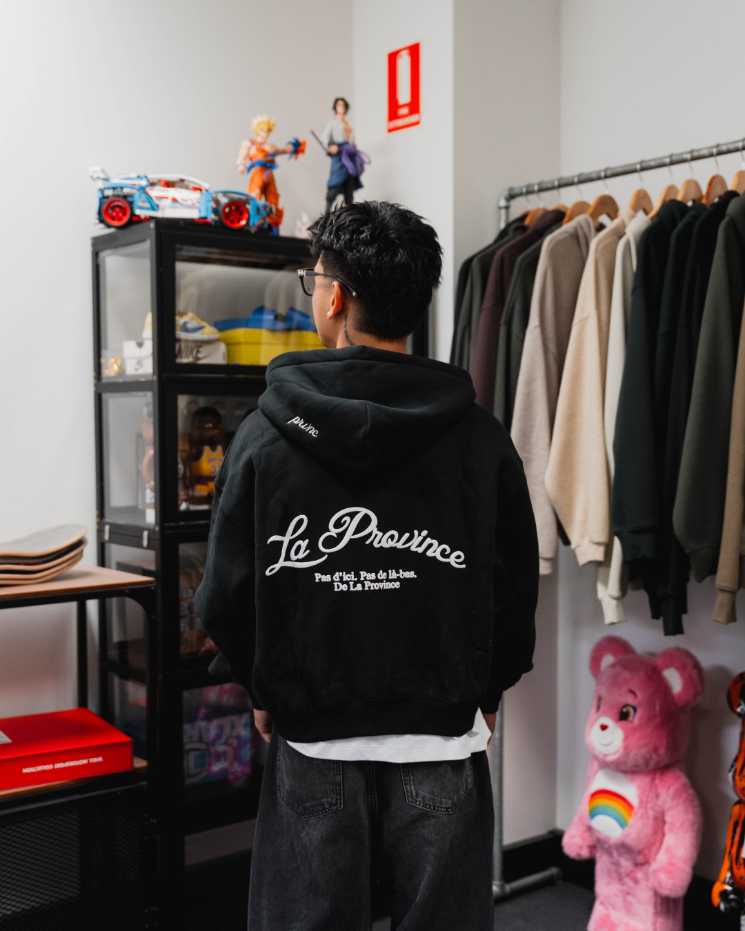 PRVNC Cropped Zip Up Hoodie 370gsm - Black