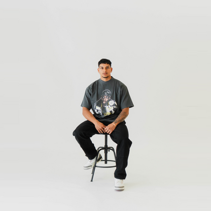 Iverson Oversized T-Shirt 240gsm - Faded Grey