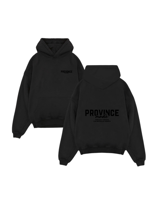 For Nostalgic Hearts Oversized Hoodie 520gsm - Charcoal Black