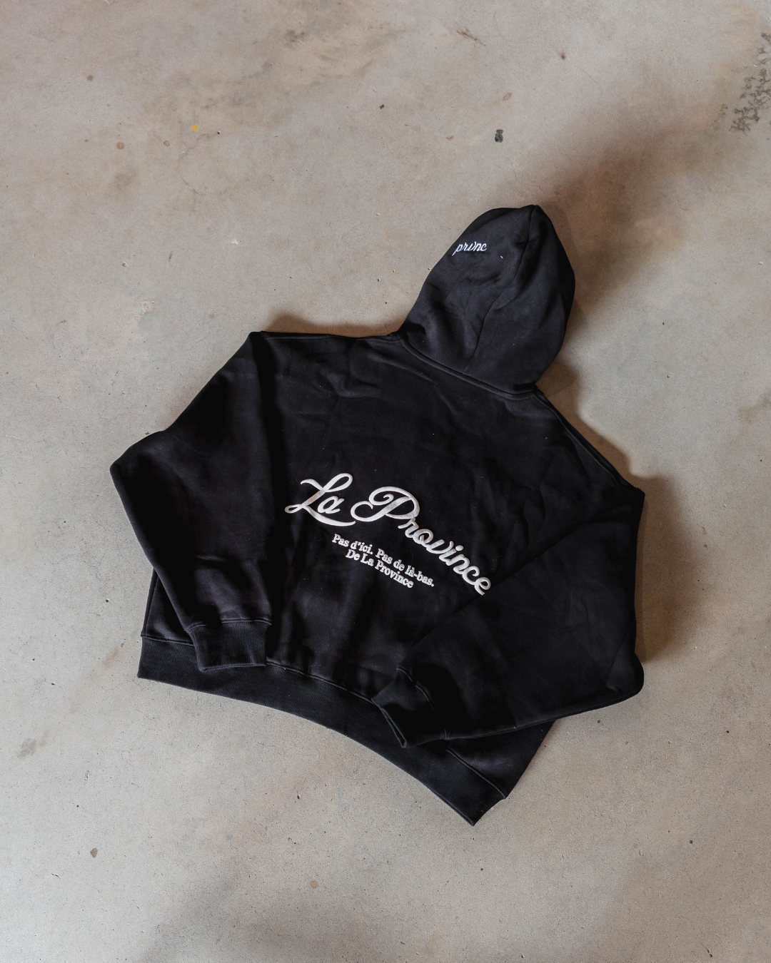 PRVNC Cropped Zip Up Hoodie 370gsm - Black