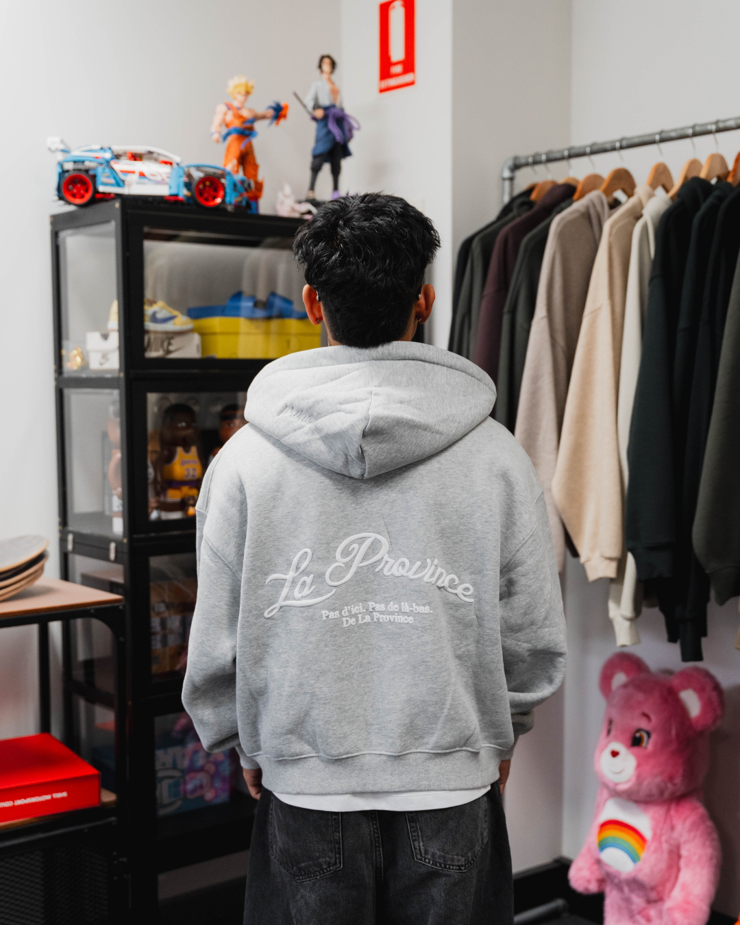 PRVNC Cropped Zip Up Hoodie 370gsm - Grey