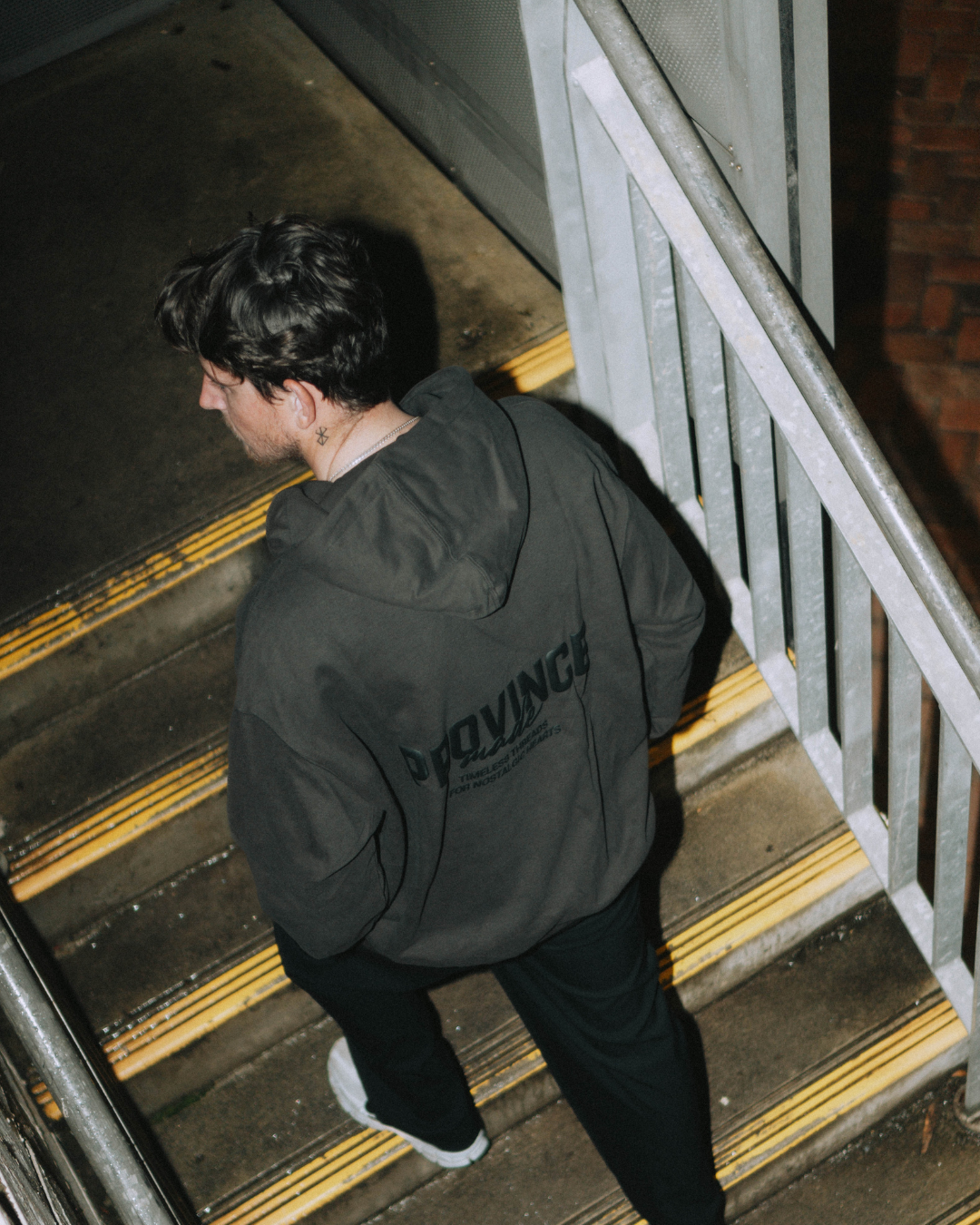 For Nostalgic Hearts Oversized Hoodie 520gsm - Charcoal Black